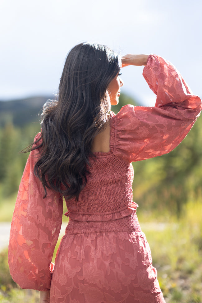 Top Of The World Terracotta Long Sleeve Top FINAL SALE