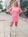 From The Start Pink Turtle Neck Dress FINAL SALE