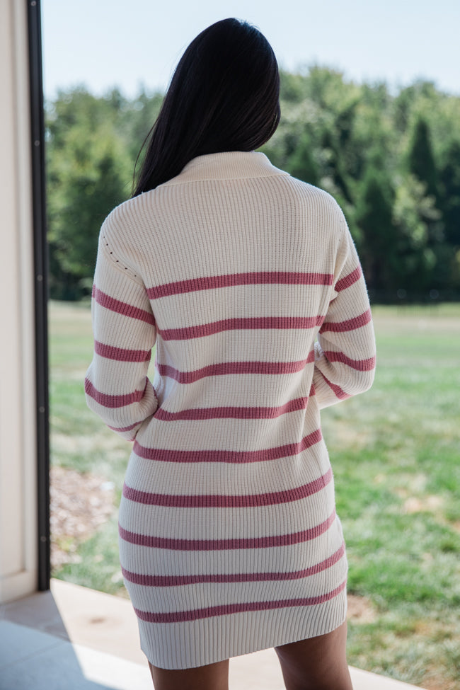 Time Will Tell Striped Sweater Dress