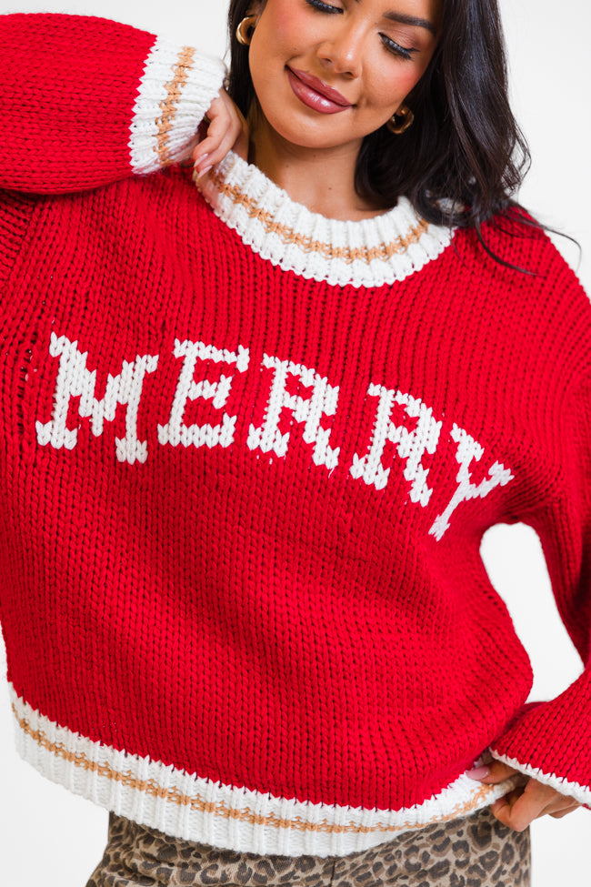 Merry and Bright Red Sweater