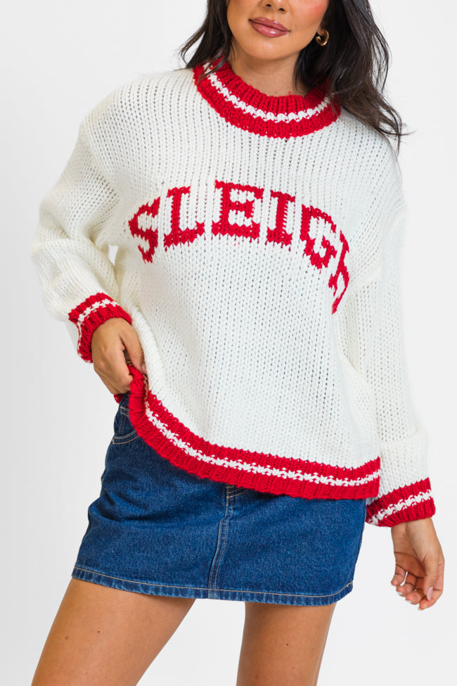 Sleigh All The Way Ivory Sweater