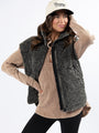 Perfect Tone Black Acid Wash Quilted Vest