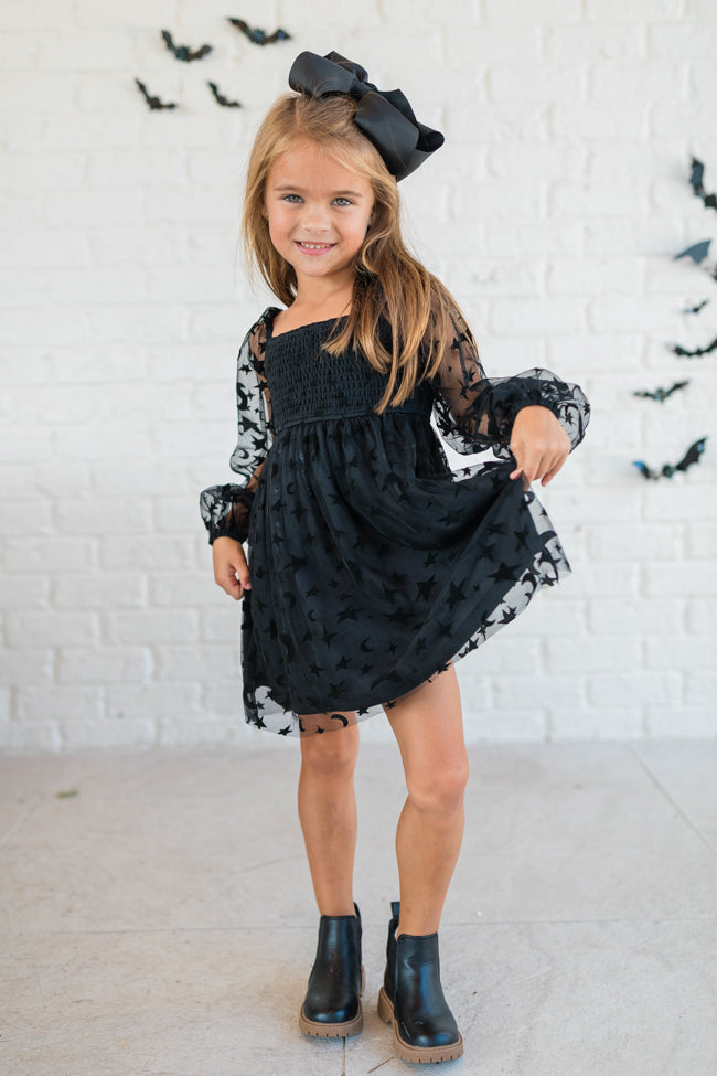 Kid's Midnight Moon Smocked Overlay Girl's Dress Macy Blackwell X Pink Lily