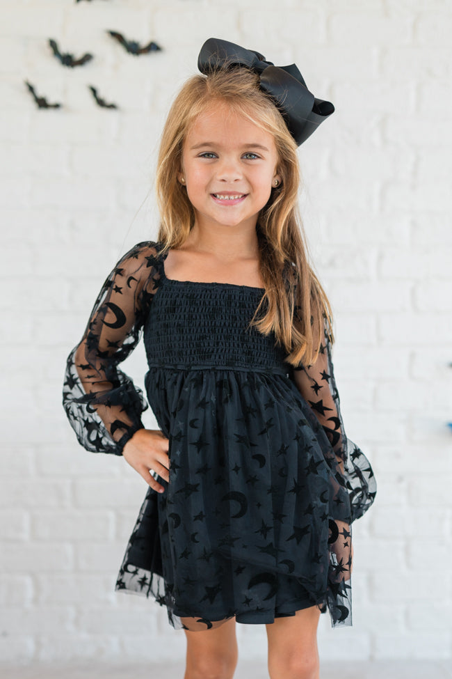 Kid's Midnight Moon Smocked Overlay Girl's Dress Macy Blackwell X Pink Lily