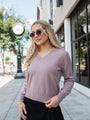 Let's Be Honest Mocha V-Neck Sweater