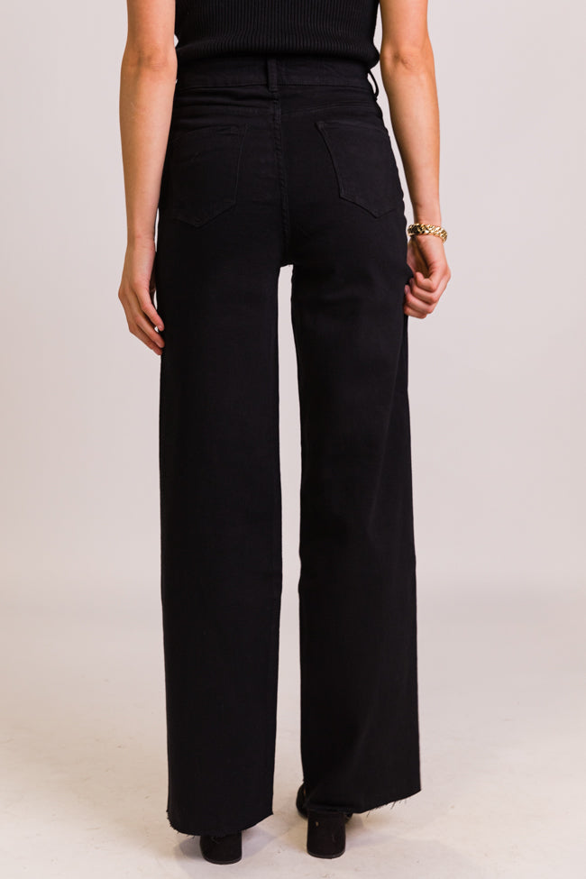 Kelsea Black Wash Wide Leg Tall Jeans SALE