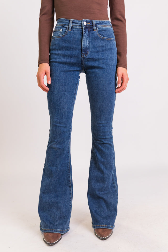 Maren Dark Wash Stretchy Flare Jeans