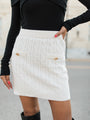 Something About You Cream Cable Knit Mini Skirt