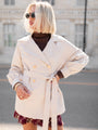 In The Trenches Beige Mid Length Trench Coat