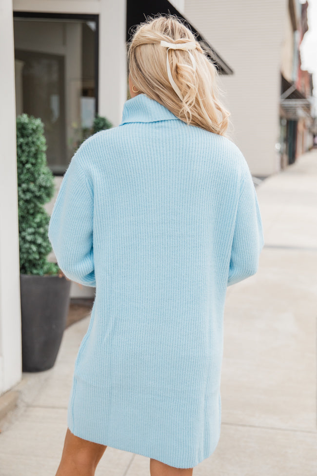 Baby blue shops turtleneck sweater