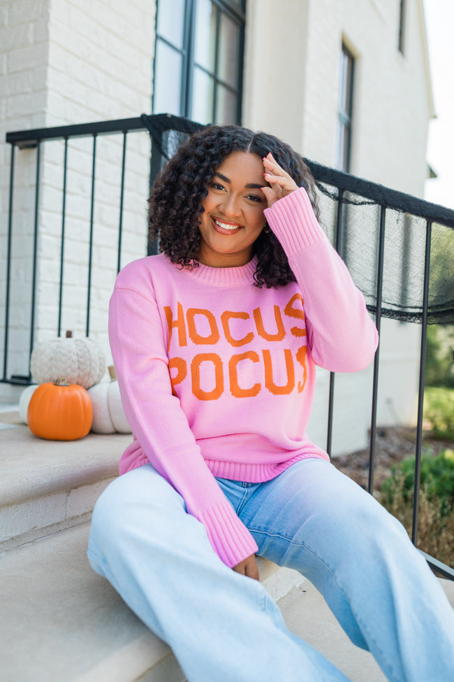 Spell On You Pink and Orange Hocus Pocus Sweater