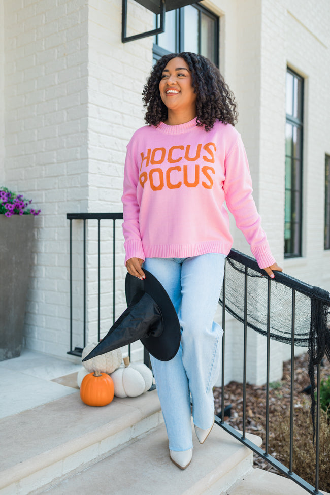 Spell On You Pink and Orange Hocus Pocus Sweater