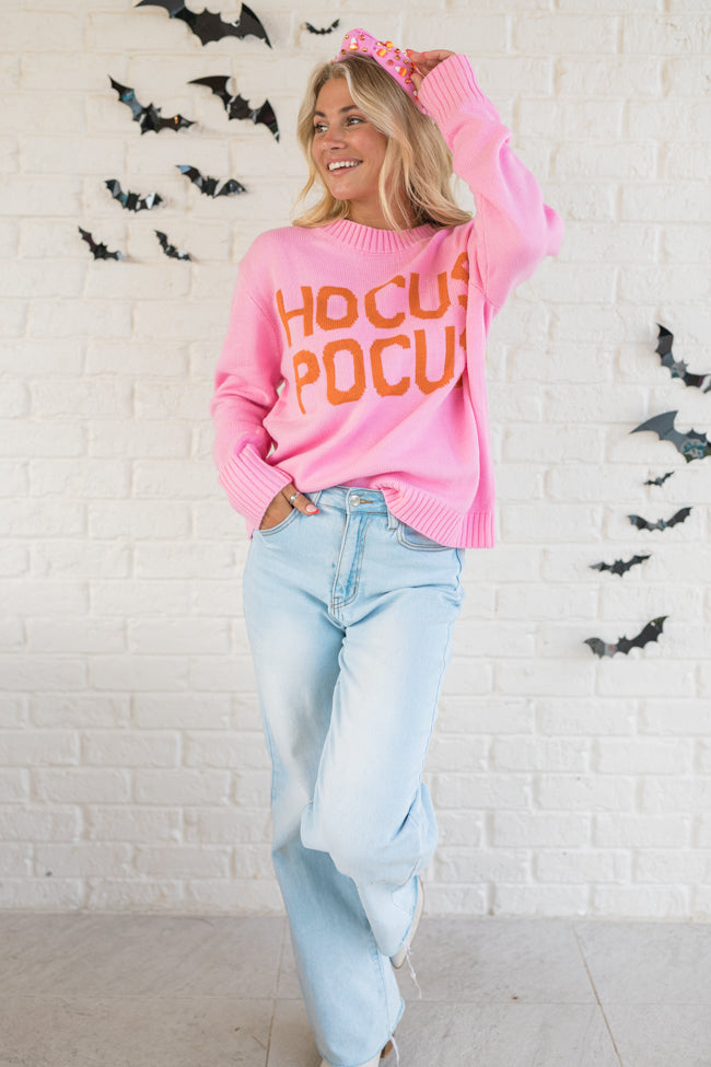 Spell On You Pink and Orange Hocus Pocus Sweater