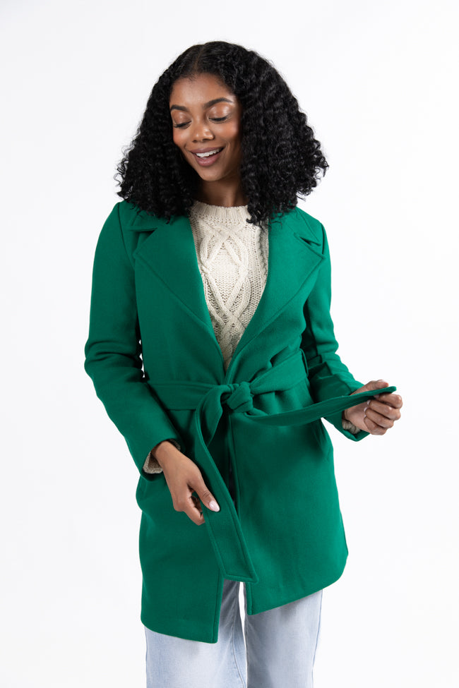 Mistletoe Moment Green Coat