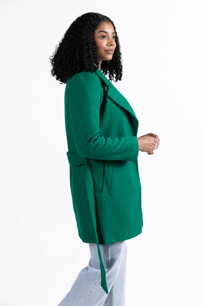 Mistletoe Moment Green Coat