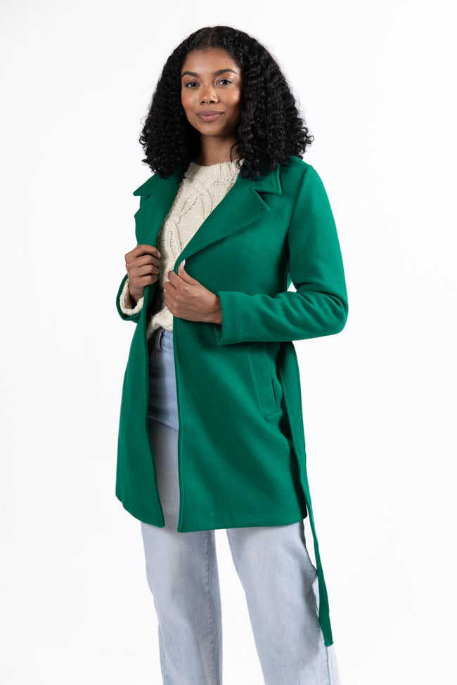 Mistletoe Moment Green Coat