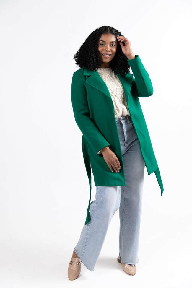 Mistletoe Moment Green Coat