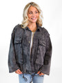 Mandie Washed Black Denim Jacket