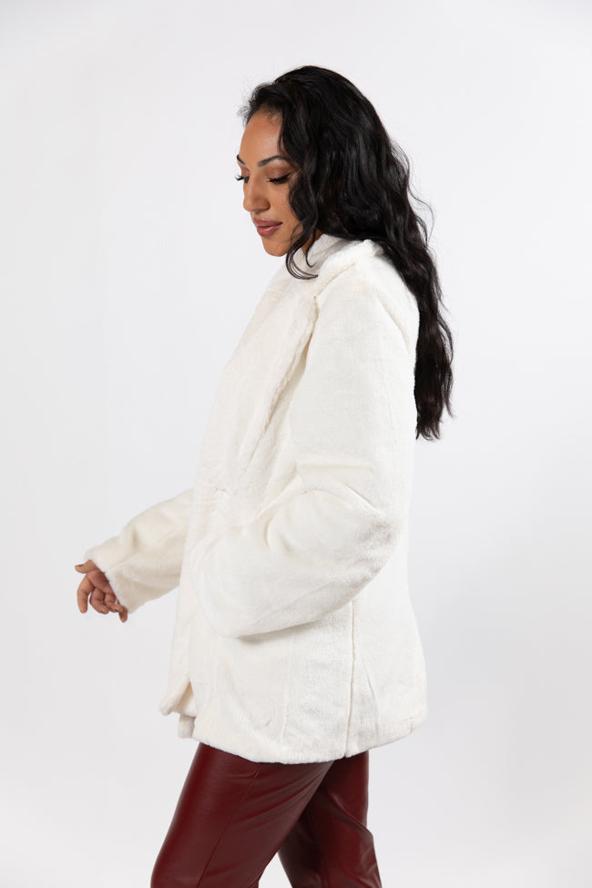 Wilmington Winters Ivory Fur Coat Amber Massey X Pink Lily