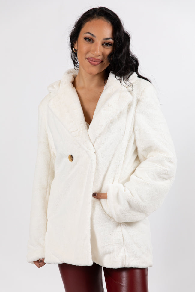 Wilmington Winters Ivory Fur Coat Amber Massey X Pink Lily