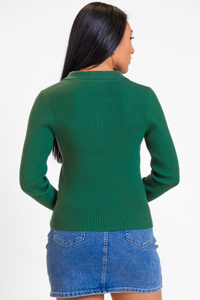 The Only Way Evergreen Collared Sweater