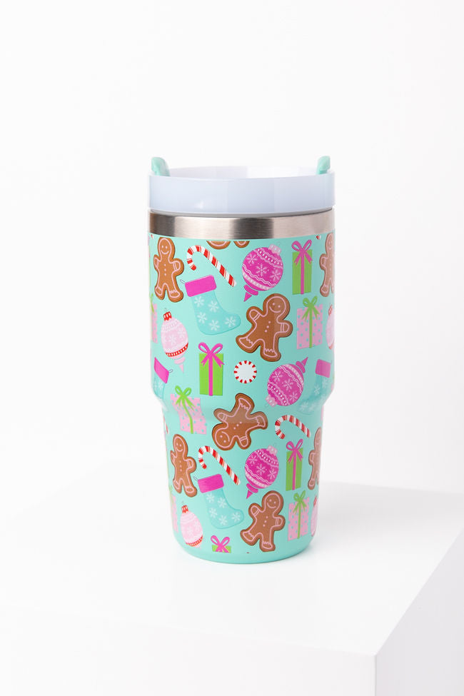 Sippin' Pretty in Christmas Cheer 20 OZ Drink Tumbler With Lid And Straw