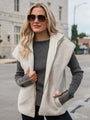 Take Notes Beige Sherpa Vest