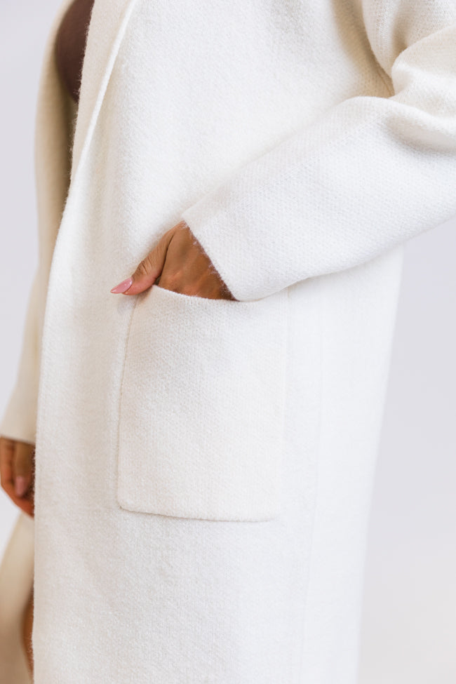 Go Where You Choose Ivory Long Cardigan