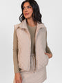 Mountainside Moment Mushroom Cropped Quilted Puffer Vest