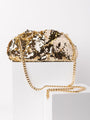 Gold Sequin Pouch Bag