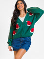 Ole Saint Nick Green Santa Hat Cardigan