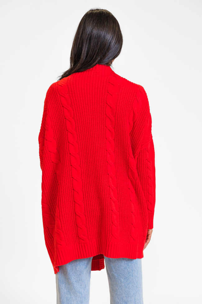 Won't Change My Heart Red Cardigan