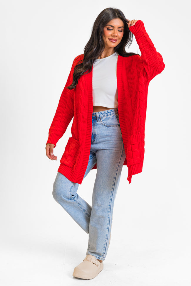 Won't Change My Heart Red Cardigan