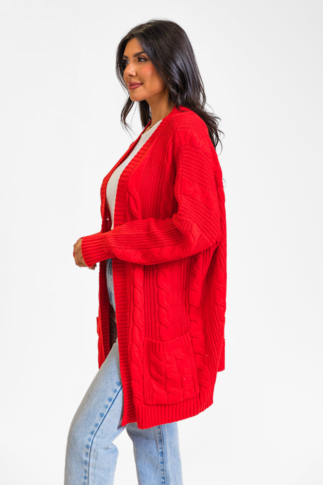 Won't Change My Heart Red Cardigan