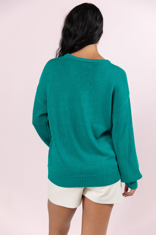 'Tis The Season Green and Gold Sweater