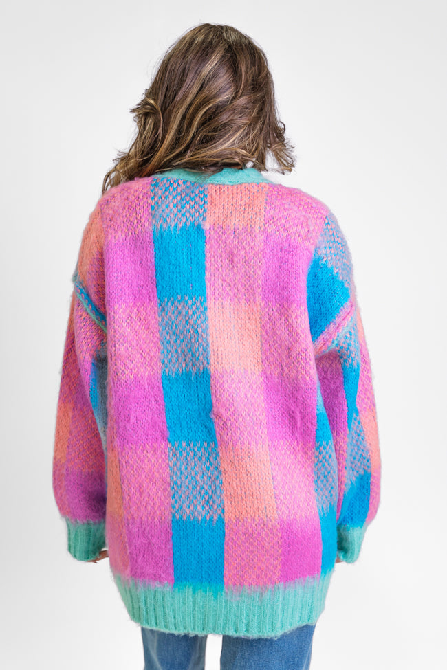 Bright Spirits Multi Plaid Cardigan