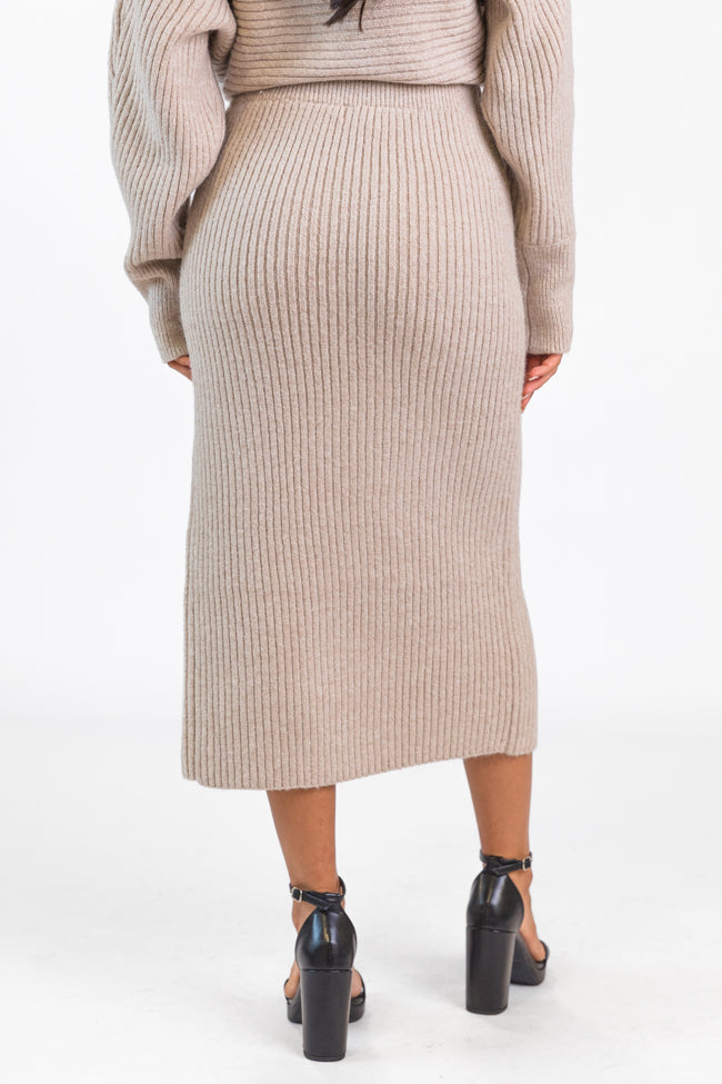 Never Miss Mushroom Boatneck Sweater Set