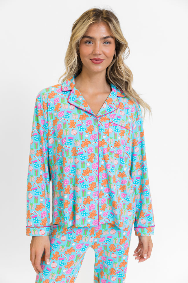 Under The Stars in Christmas Cheer Long Sleeve Bamboo Pajama Top