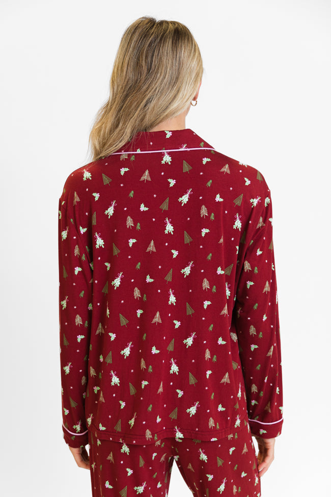 Under The Stars in Spruced Up Long Sleeve Bamboo Pajama Top