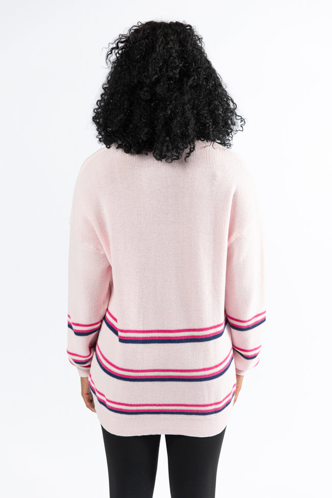 Seeing Stripes Pink and Purple Striped Sweater