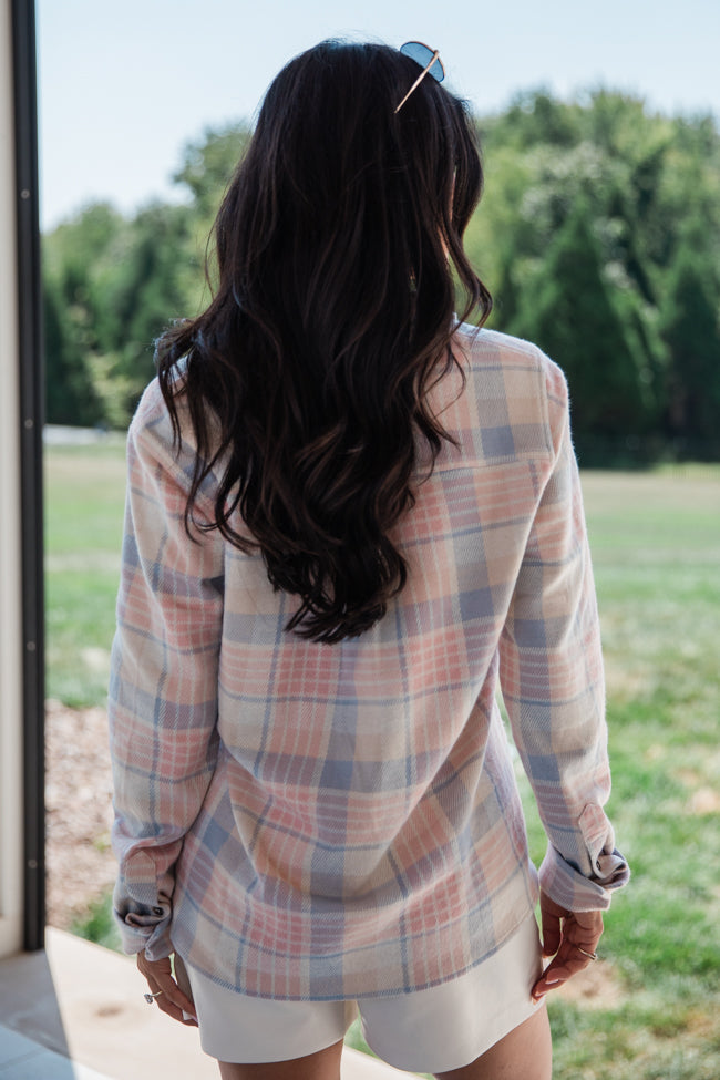 Nothing Bothers Me Blue and Pink Multi Plaid Shirt