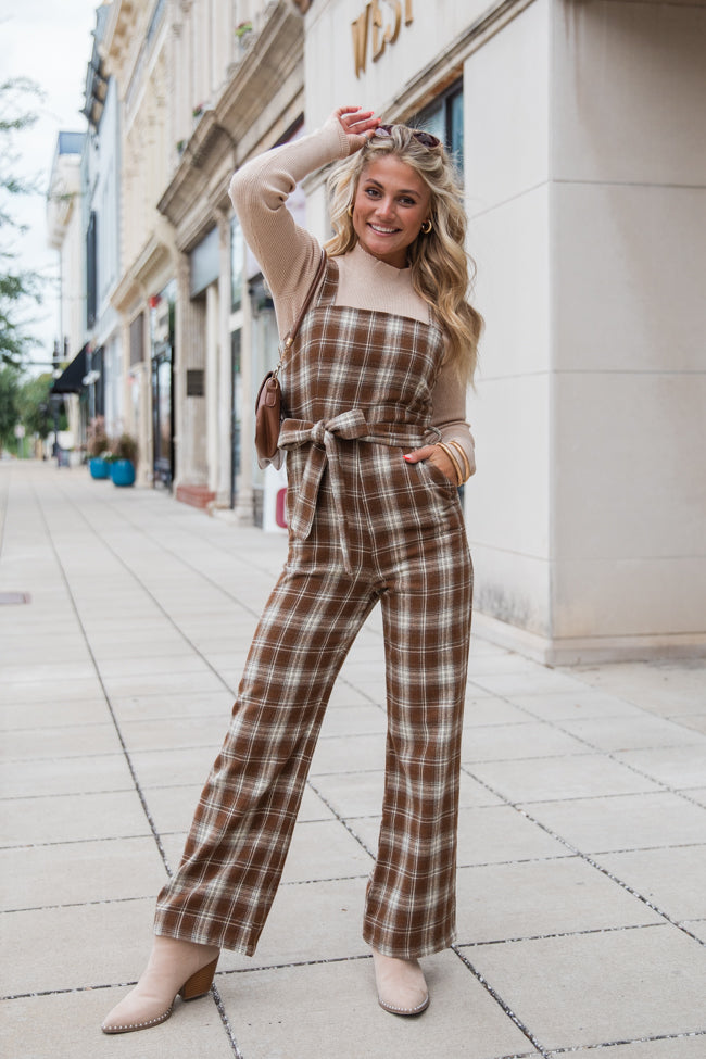 Checkered shops jumpsuit