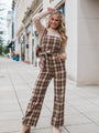 So Plaid You're Mine Multi Belted Jumpsuit