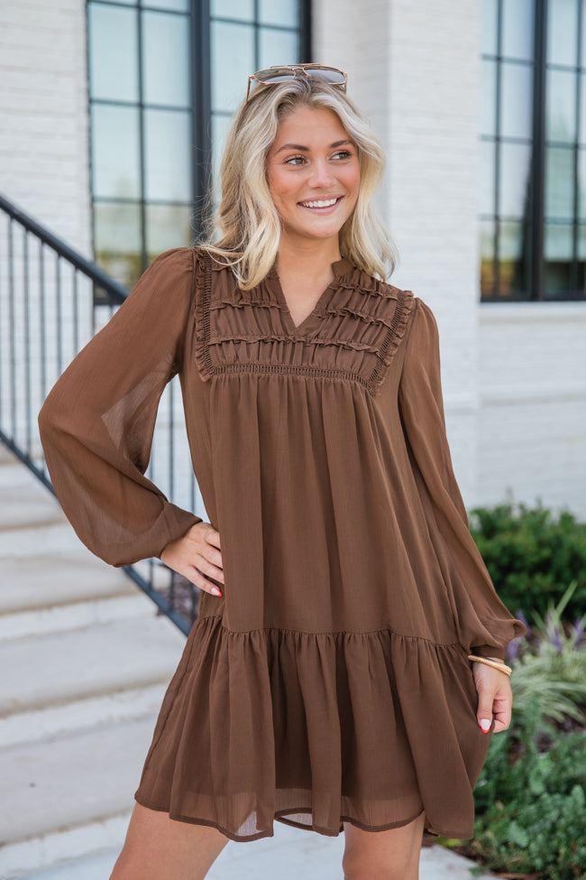 Lovely Words Chocolate Poet Style Dress FINAL SALE