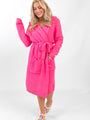 It Was All A Dream Hot Pink Hooded Robe DOORBUSTER