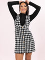 Makes Me Smile Black and White Houndstooth Jumper