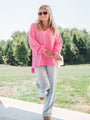 Manifest It Pink Textured Knit Top