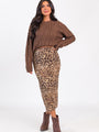 Fierce Love Leopard Knit Midi Skirt