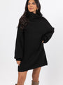 Cozy In Colorado Black Turtleneck Sweater Dress