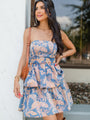 Next Chapter Medium Wash Printed Denim Strapless Dress FINAL SALE